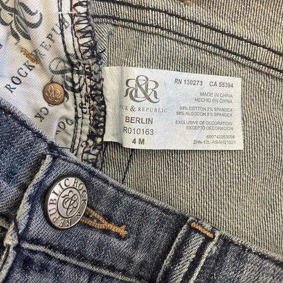 Rock & Republic Berlin Skinny Jeans Size 4 - Picture 6 of 7